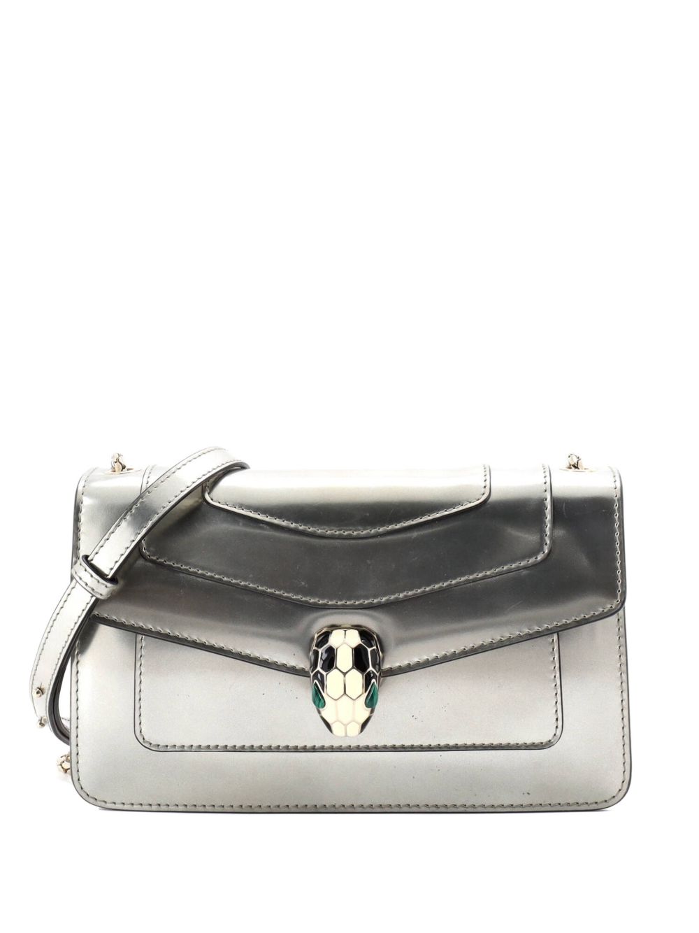 Serpenti Forever Metallic Leather Small shoulder bag