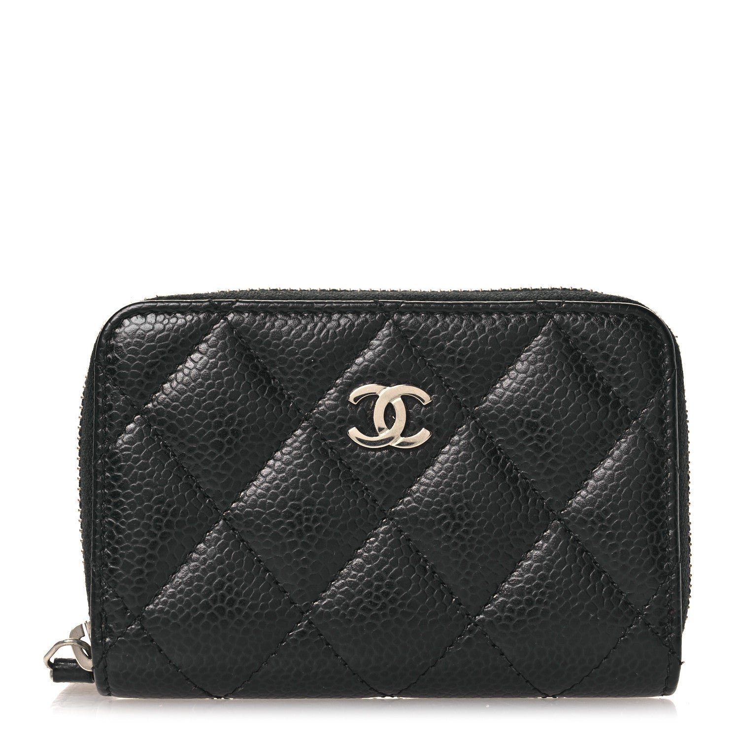 Chanel Caviar Quilted Zip Coin Purse Black