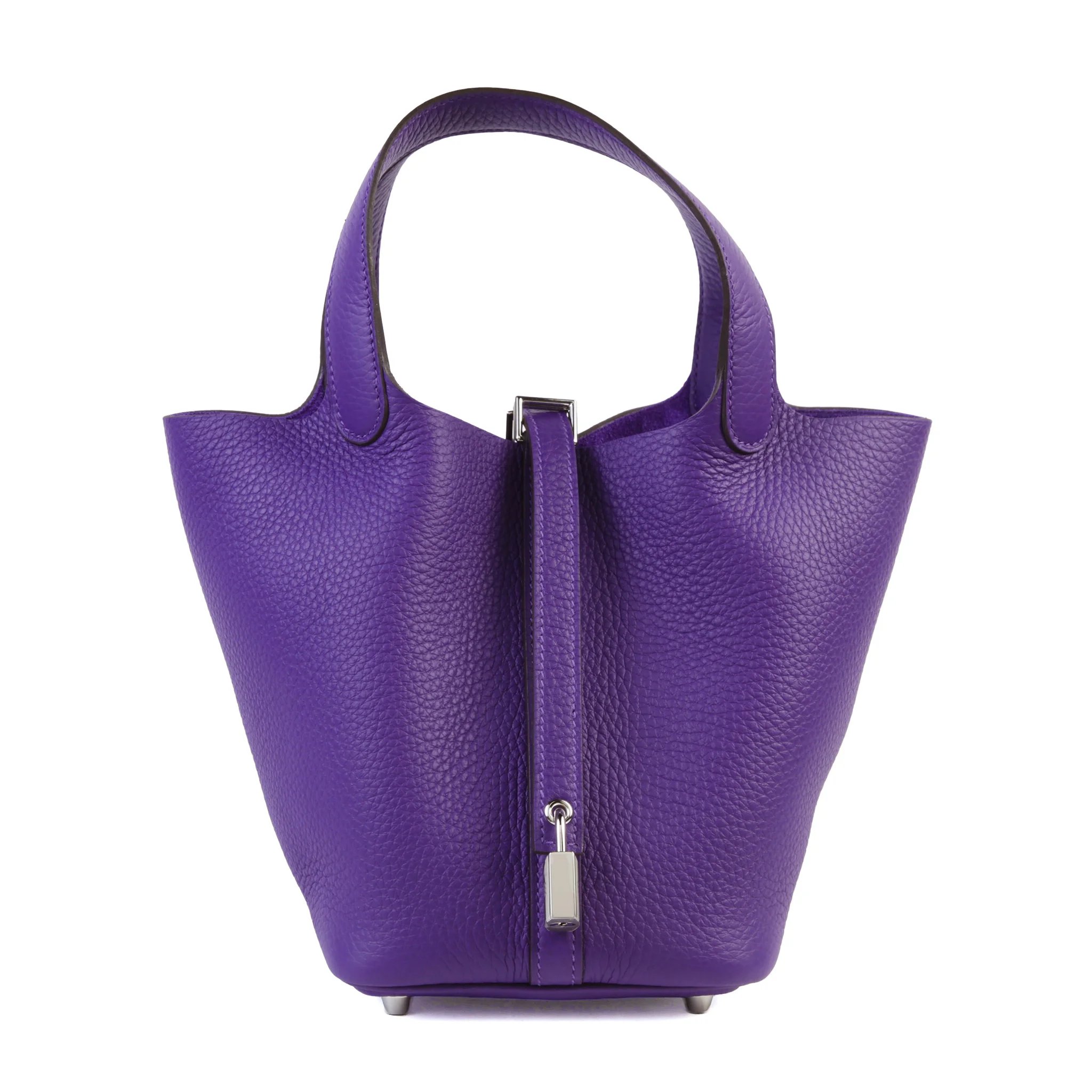 Brand New ( Rank N ) HERMÈS Picotin Lock PM Purple (X3) Clemence Palladium hardware G (2026)