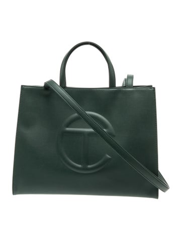 Telfar Vegan Leather Medium Dark Olive Shopping Bag Medium