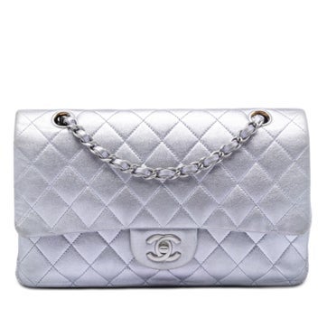 Lambskin Medium Classic Metallic Lambskin Double Flap