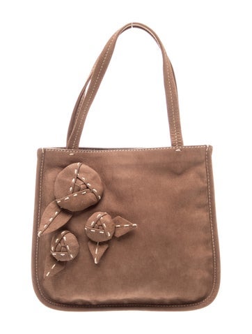Enameled Metal Triangle Top Handle Bag