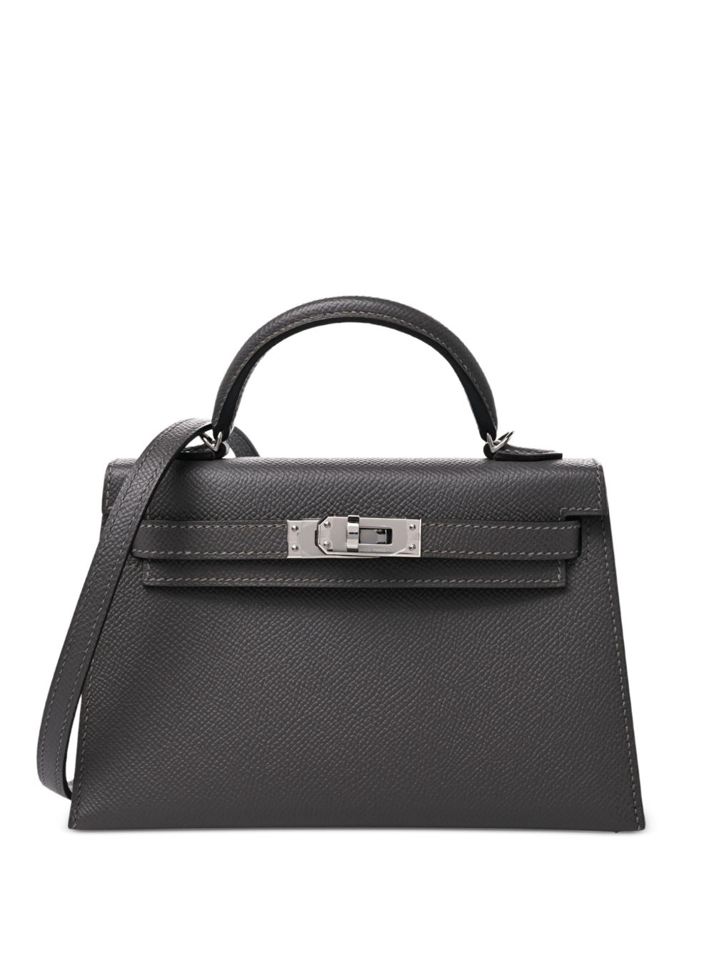 Hermes 2025 mini Kelly Sellier 20 Verso Epsom-leather palladium-hardware tote bag
