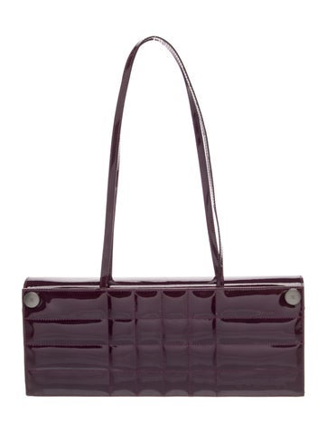 Patent Square Quilt Shoulder Bag
