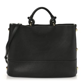 Salvatore Ferragamo Calfskin Glam Tote Black