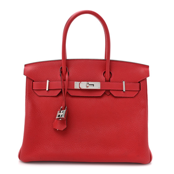 Hermes Togo BIRKIN 30 Rouge Casaque