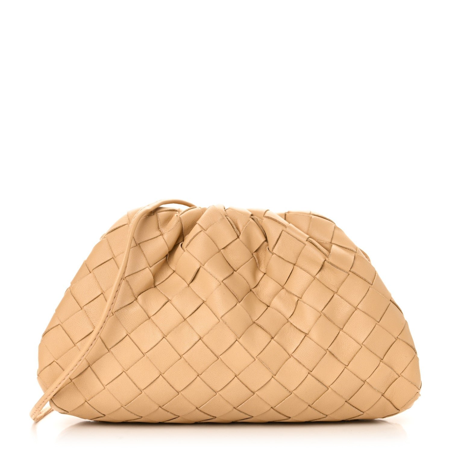Bottega Veneta Nappa Intrecciato The Mini Pouch Almond