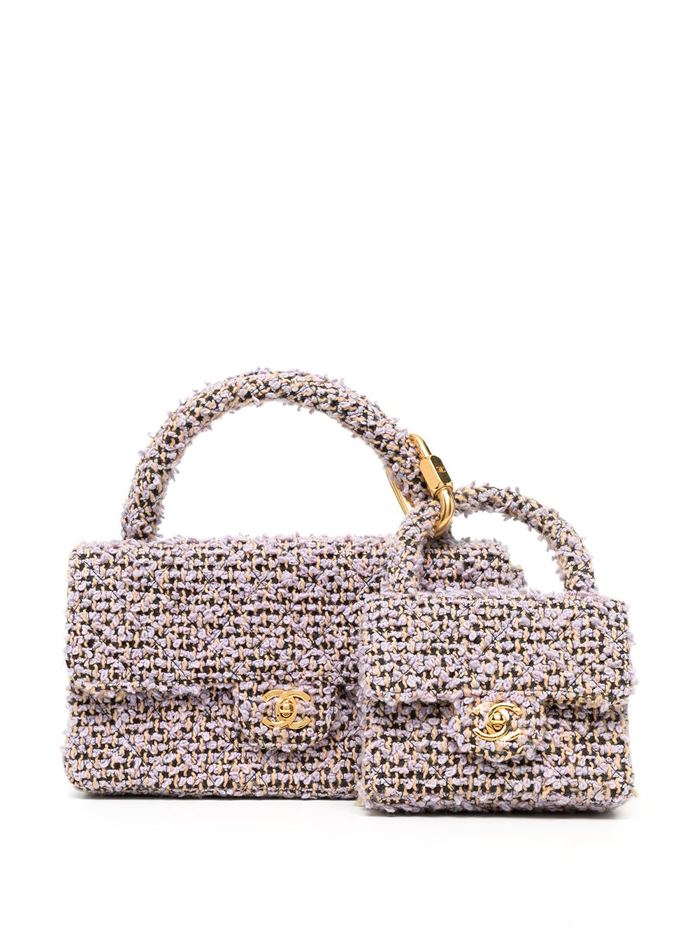 1995-1996 tweed two-in-one handbag set
