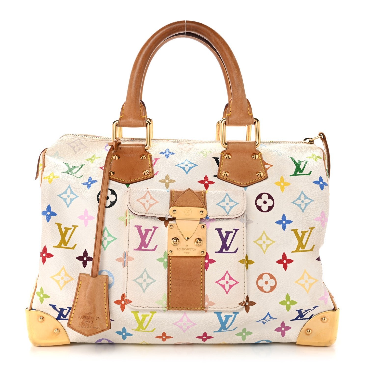 Louis Vuitton Monogram Multicolor Speedy 30 White