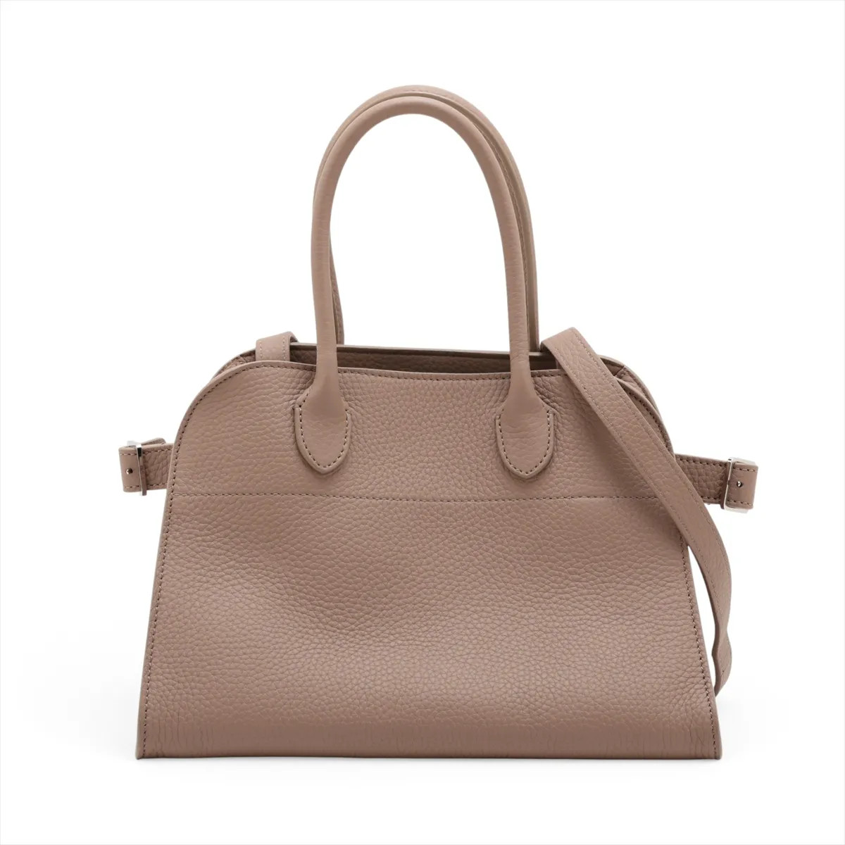 The Row Soft Margot 10 Leather 2 Way Handbag Beige