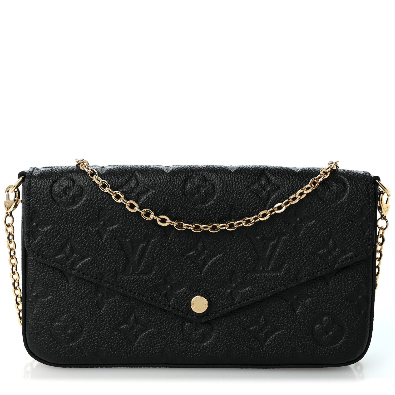 Louis Vuitton Empreinte Pochette Felicie Chain Wallet Black