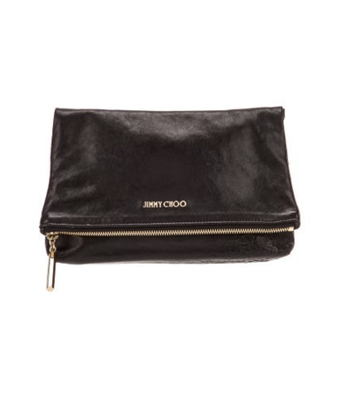 Jimmy Choo Choo Leather Clutch