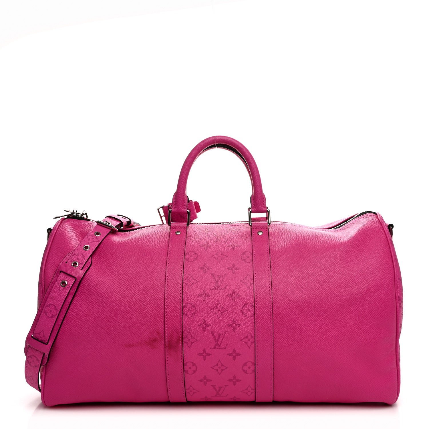 Louis Vuitton Taigarama Keepall Bandouliere 50 Fuchsia