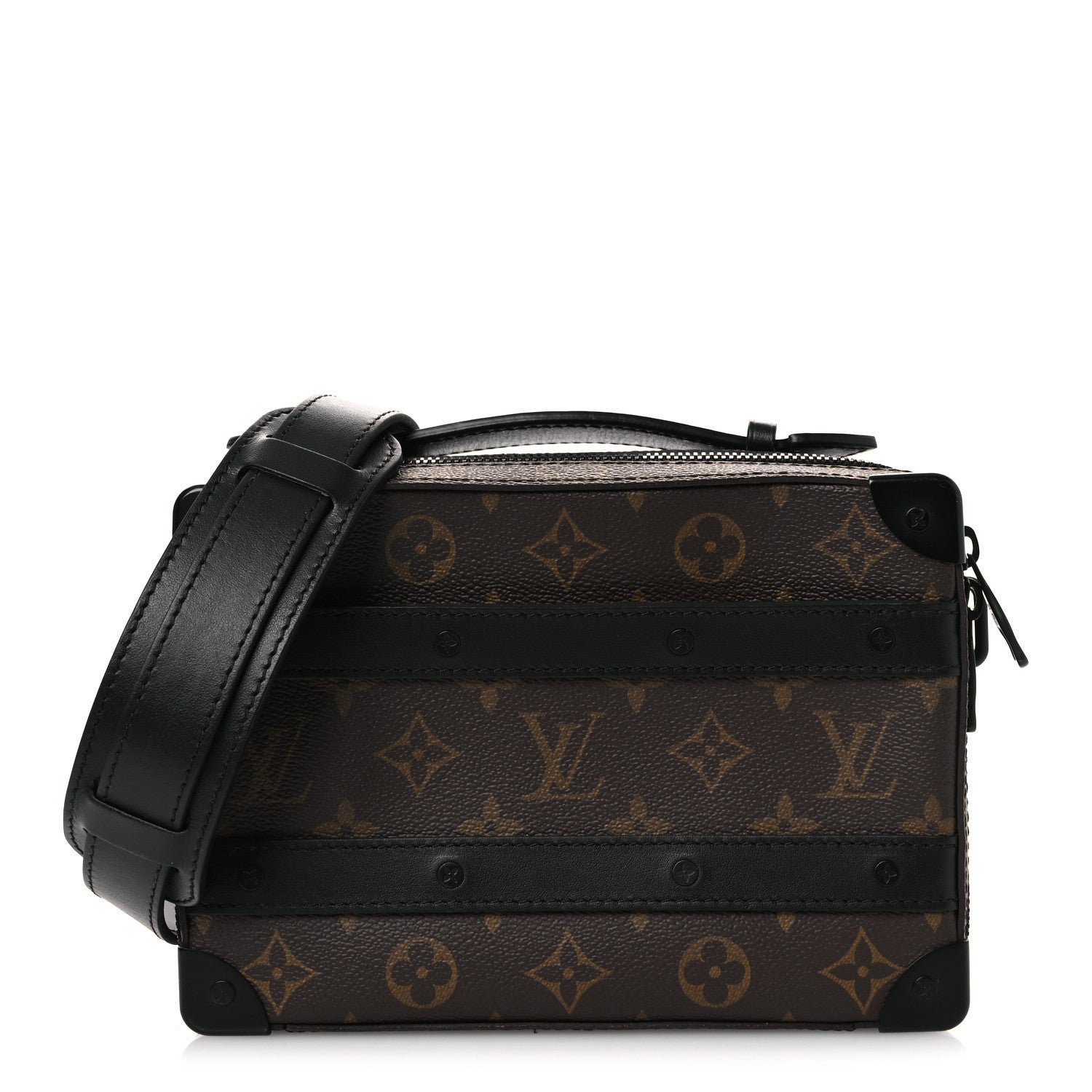 Louis Vuitton Monogram Macassar Handle Soft Trunk Black