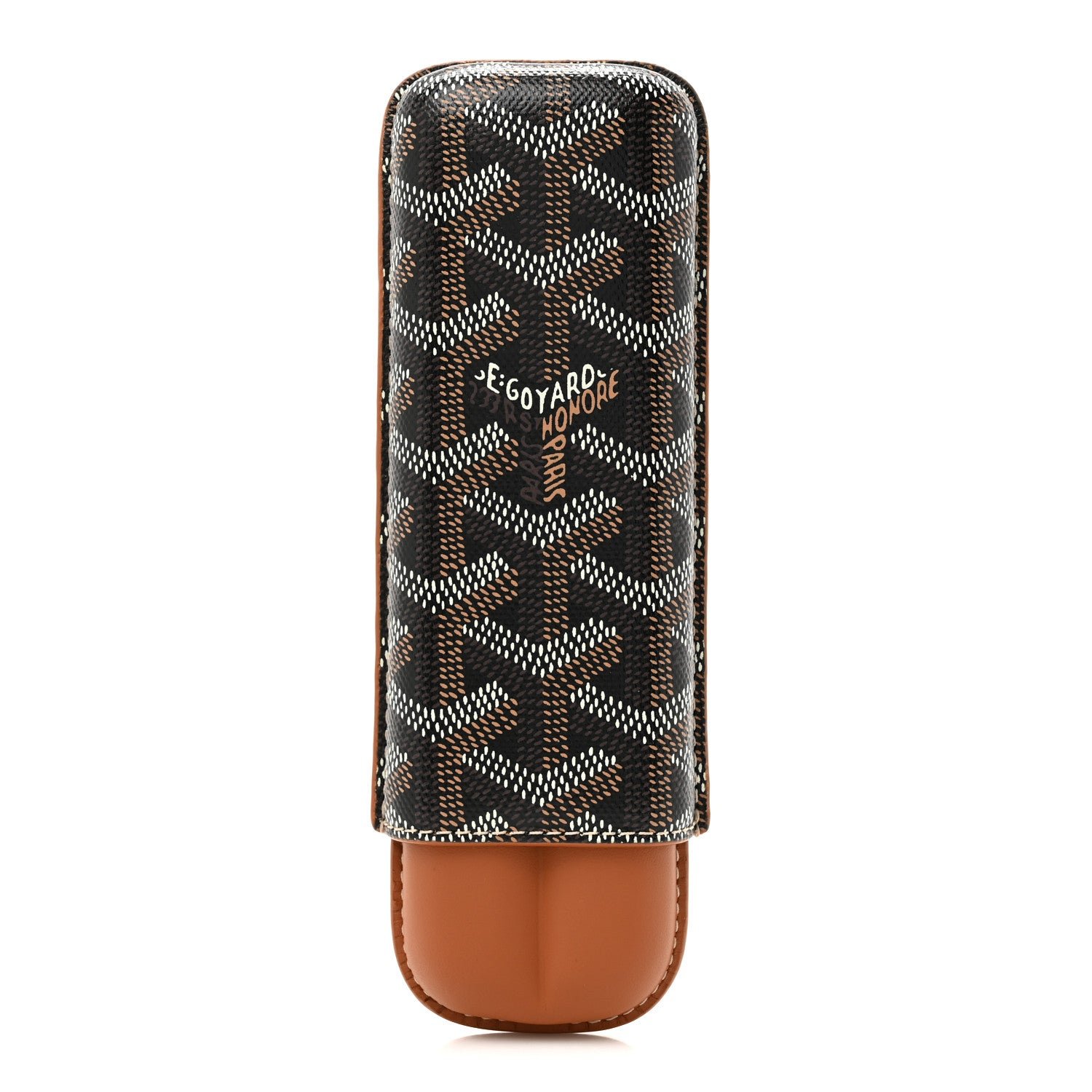 Goyard Goyardine Churchill 2 Cigar Case Black Gold