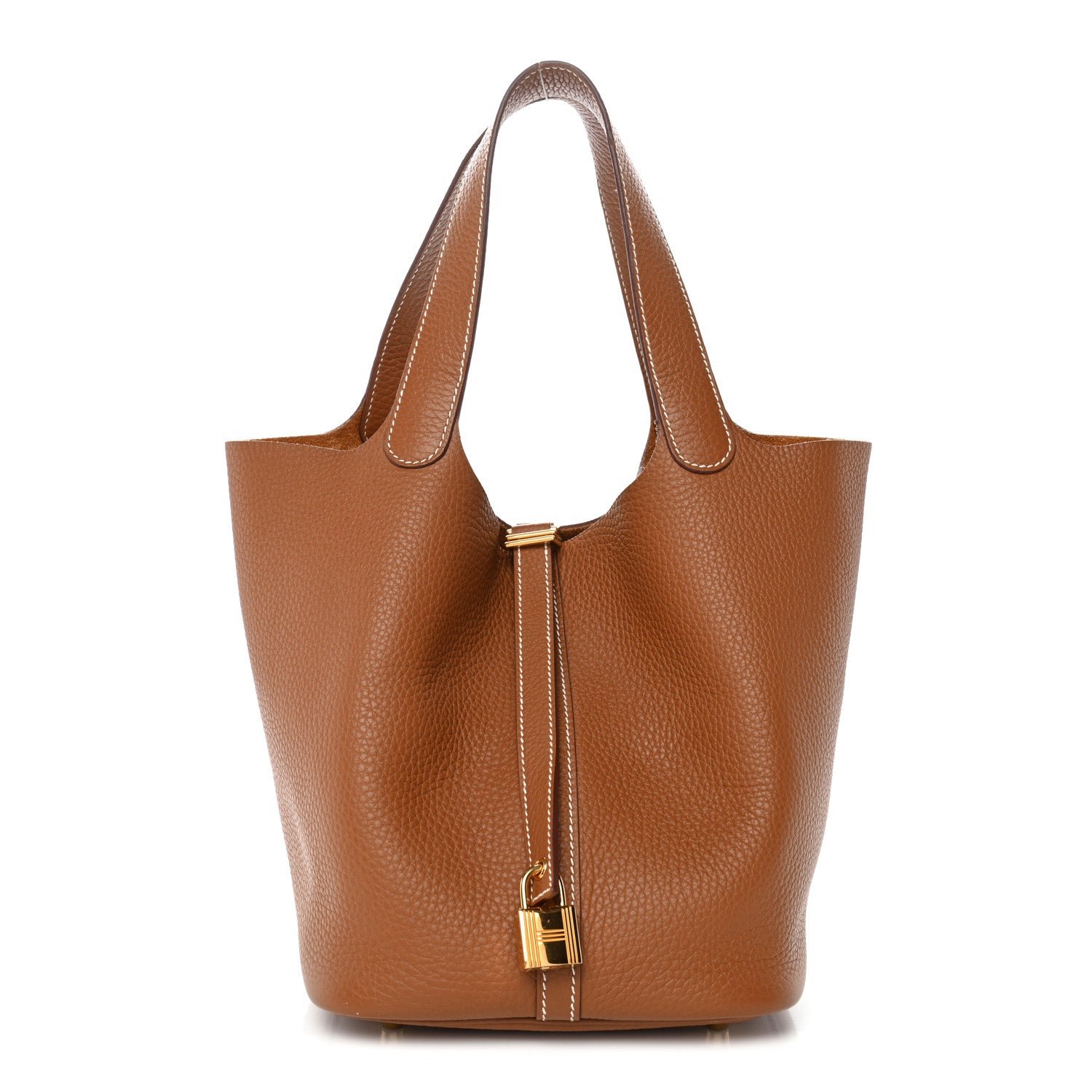 Hermes Taurillon Clemence Picotin Lock 22 MM Gold
