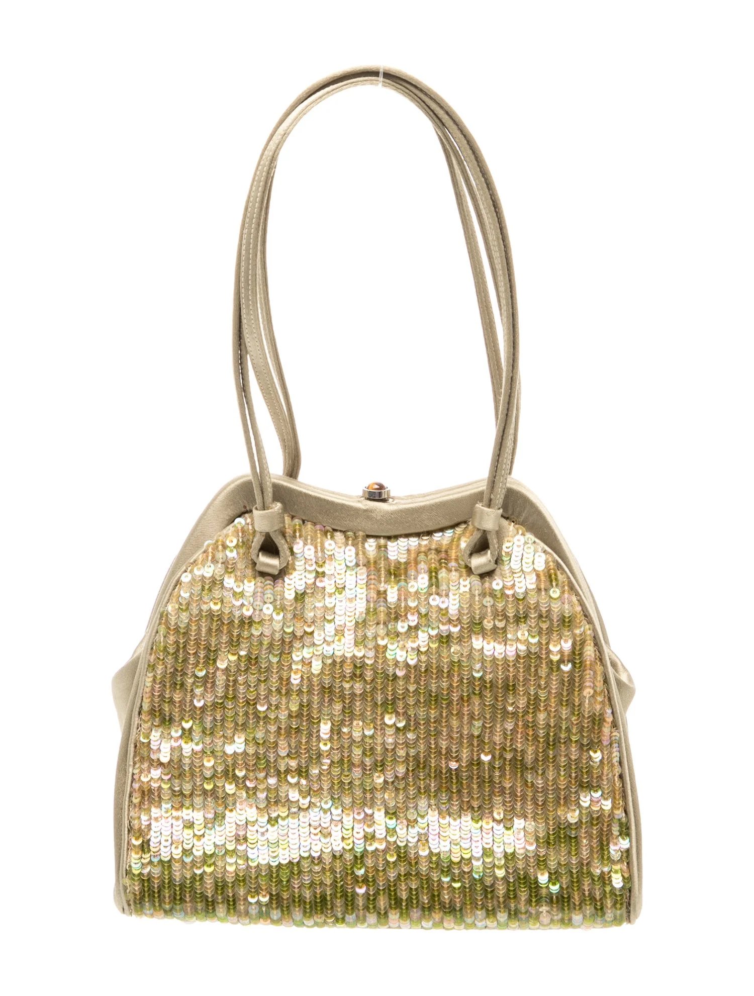 Judith Leiber Satin Top Handle Bag