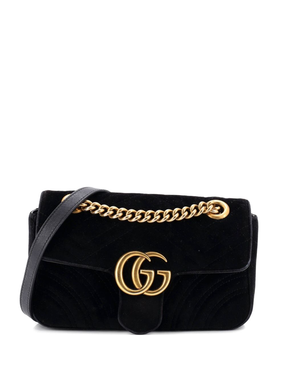 GG Marmont Flap Bag Matelasse Velvet Mini shoulder bag