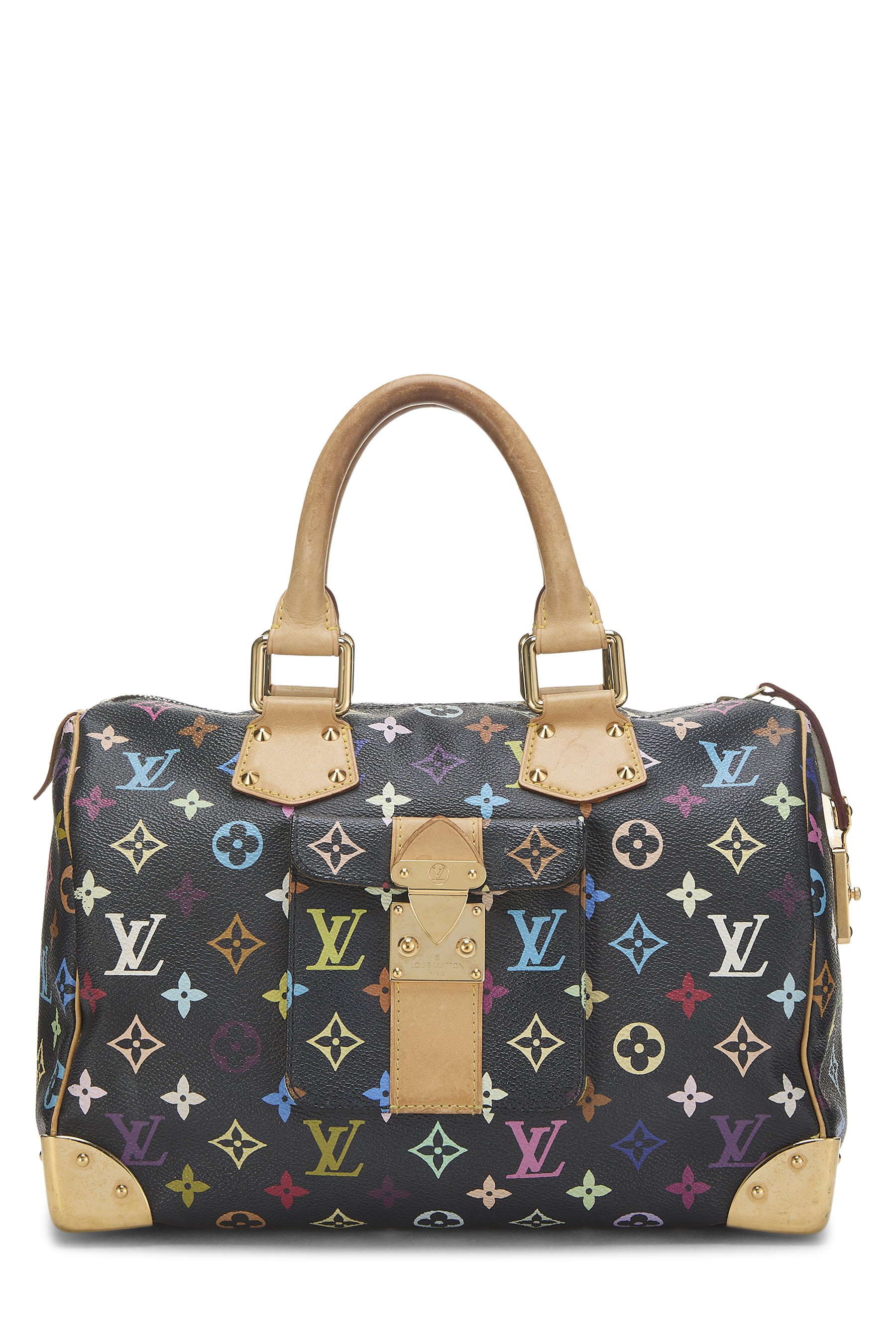 Louis Vuitton Takashi Murakami x Louis Vuitton Black Monogram Multicolore Speedy 30