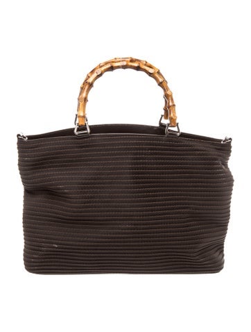 Bamboo Top Handle Bag Vintage