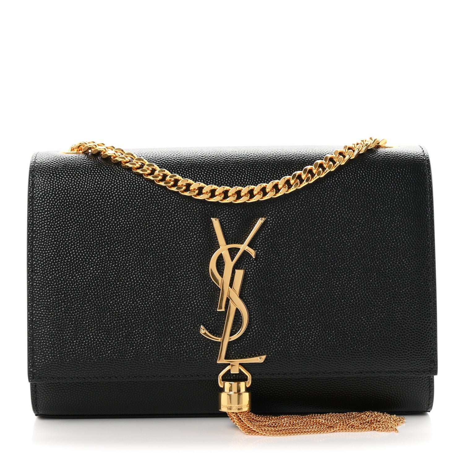 Grain De Poudre Small Classic Monogram Kate Tassel Satchel Black