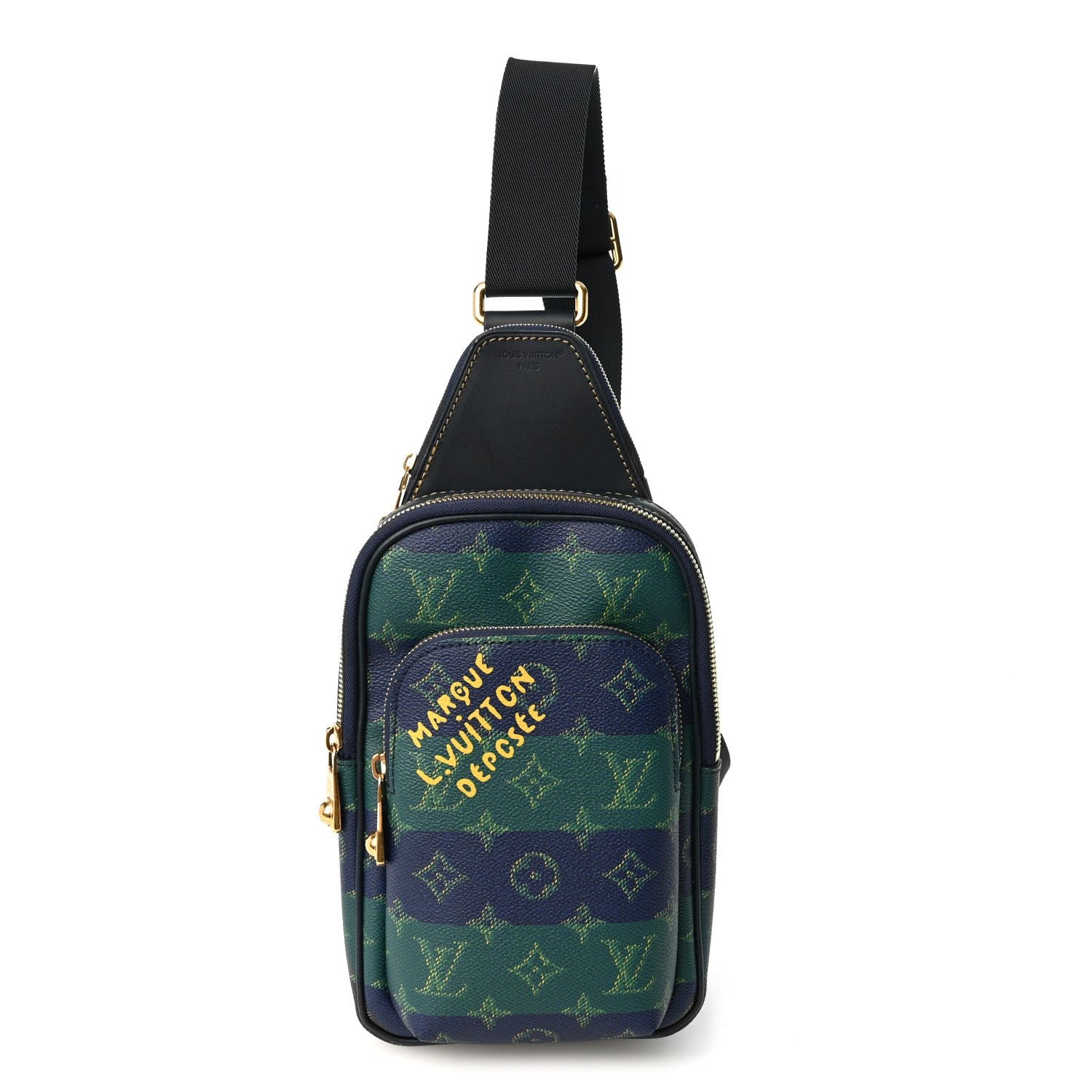 Louis Vuitton Monogram Heritage Avenue Slingbag PM Blue Stripes