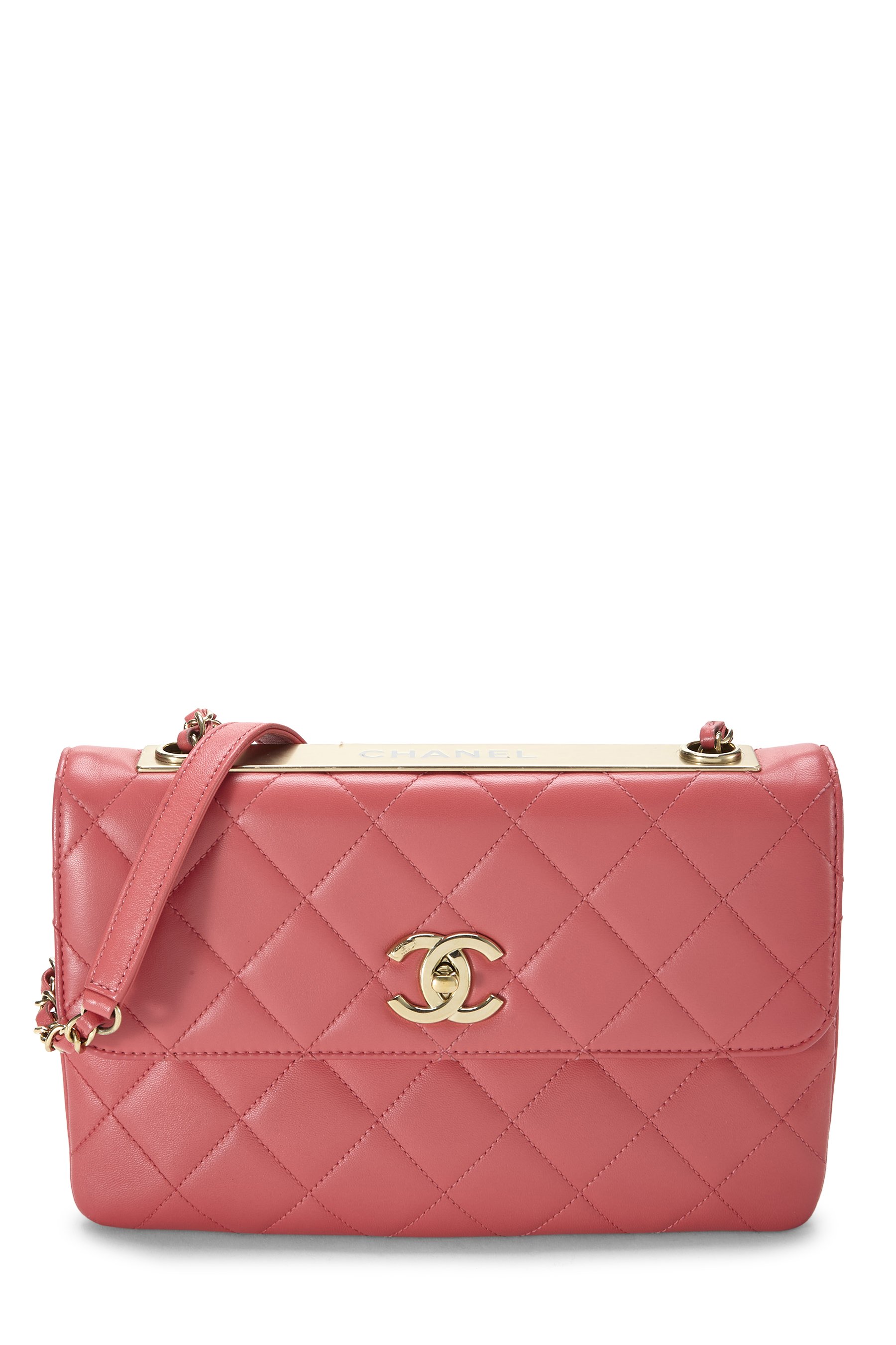 Chanel Pink Quilted Lambskin Trendy 'CC' Flap