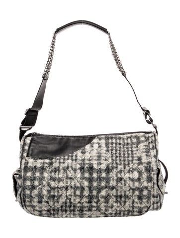 Tweed Camellia Bowler Bag