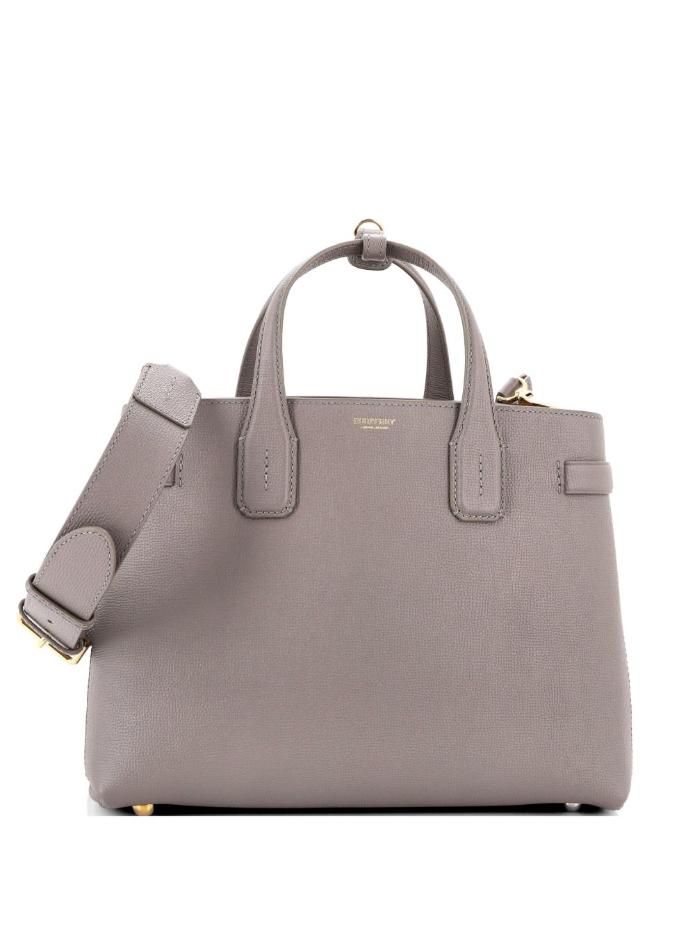 Banner NM Leather with House Check Canvas Medium tote bag