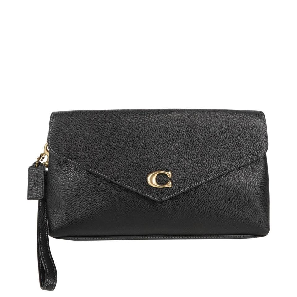Leather clutch bag