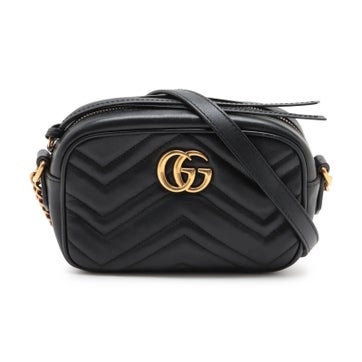 Calfskin GG Marmont Matelassé Mini Chain Shoulder Bag
