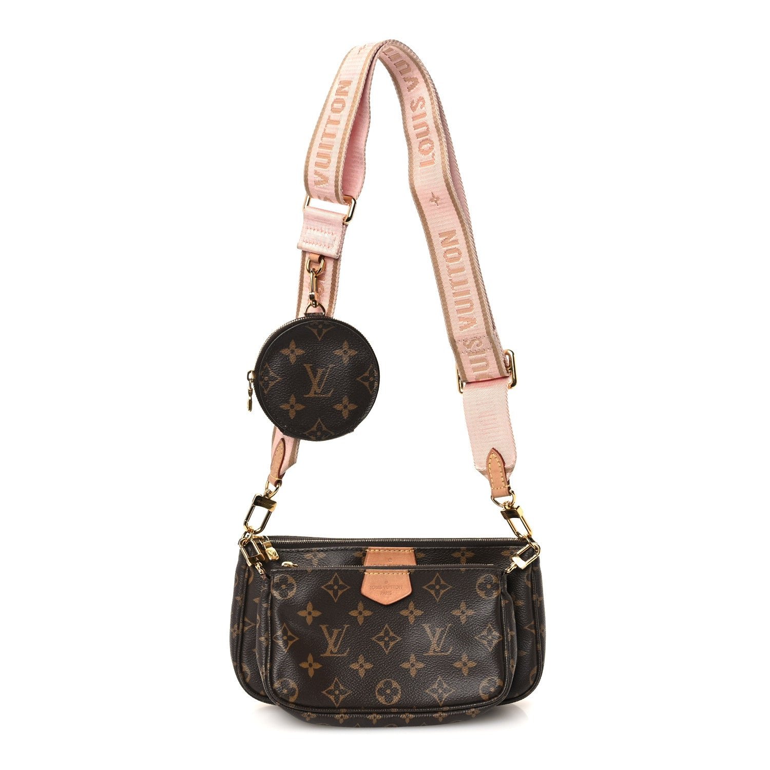 Louis Vuitton Monogram Multi Pochette Accessories Rose Clair
