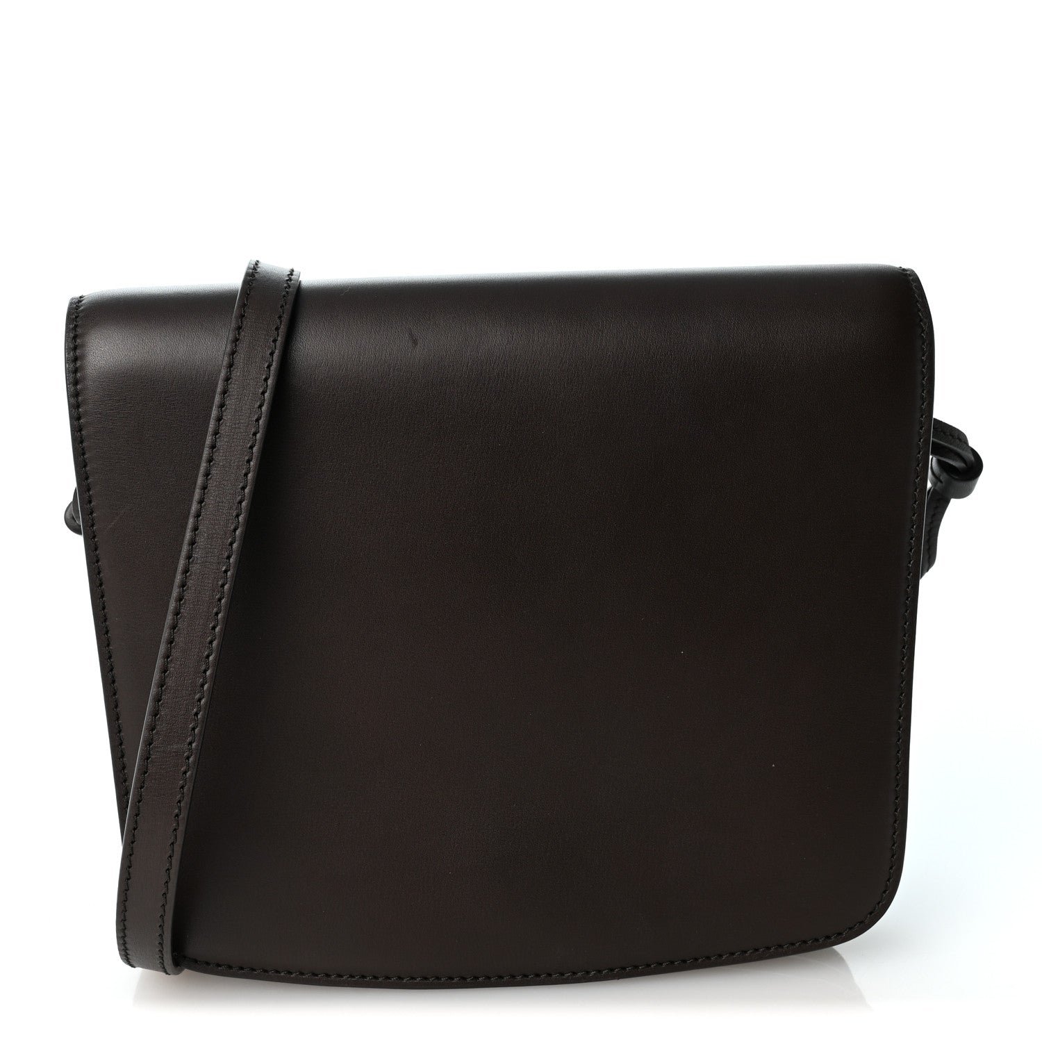 The Row Smooth Calfskin Half Moon Shoulder Bag Brown