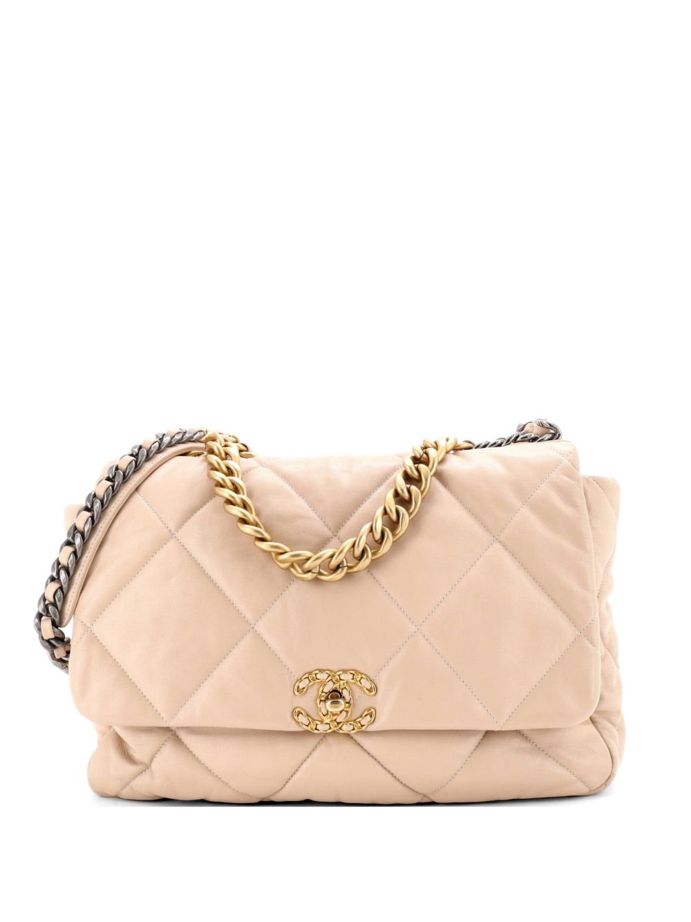 19 Flap Bag Quilted Leather Large crossbody bag