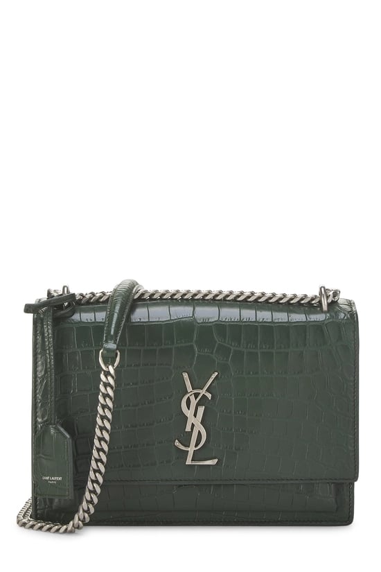 Green Embossed Leather Sunset Medium