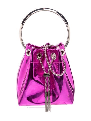 Vegetarian Patent Leather Bucket Bag