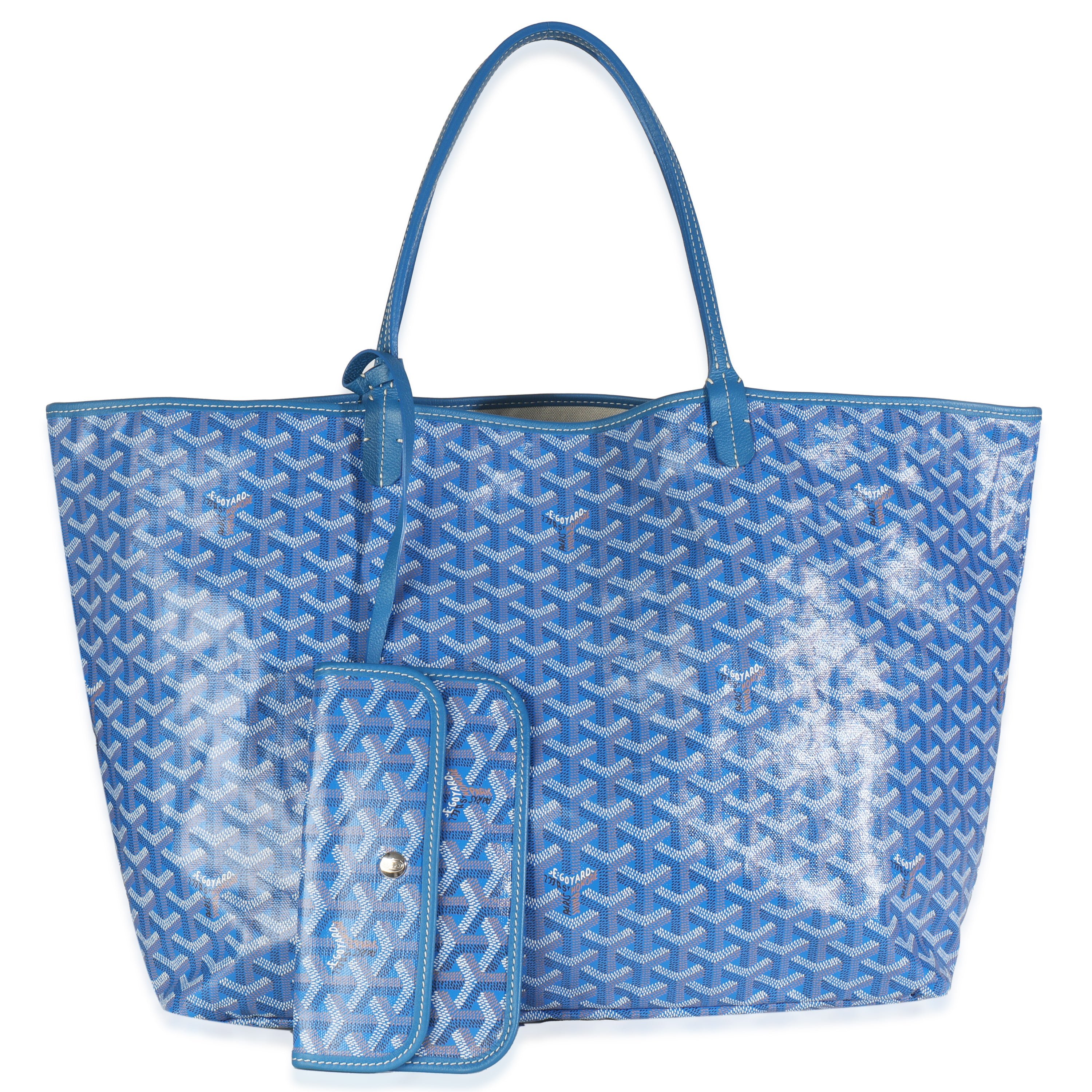Goyard Blue Goyardine Canvas Saint Louis GM