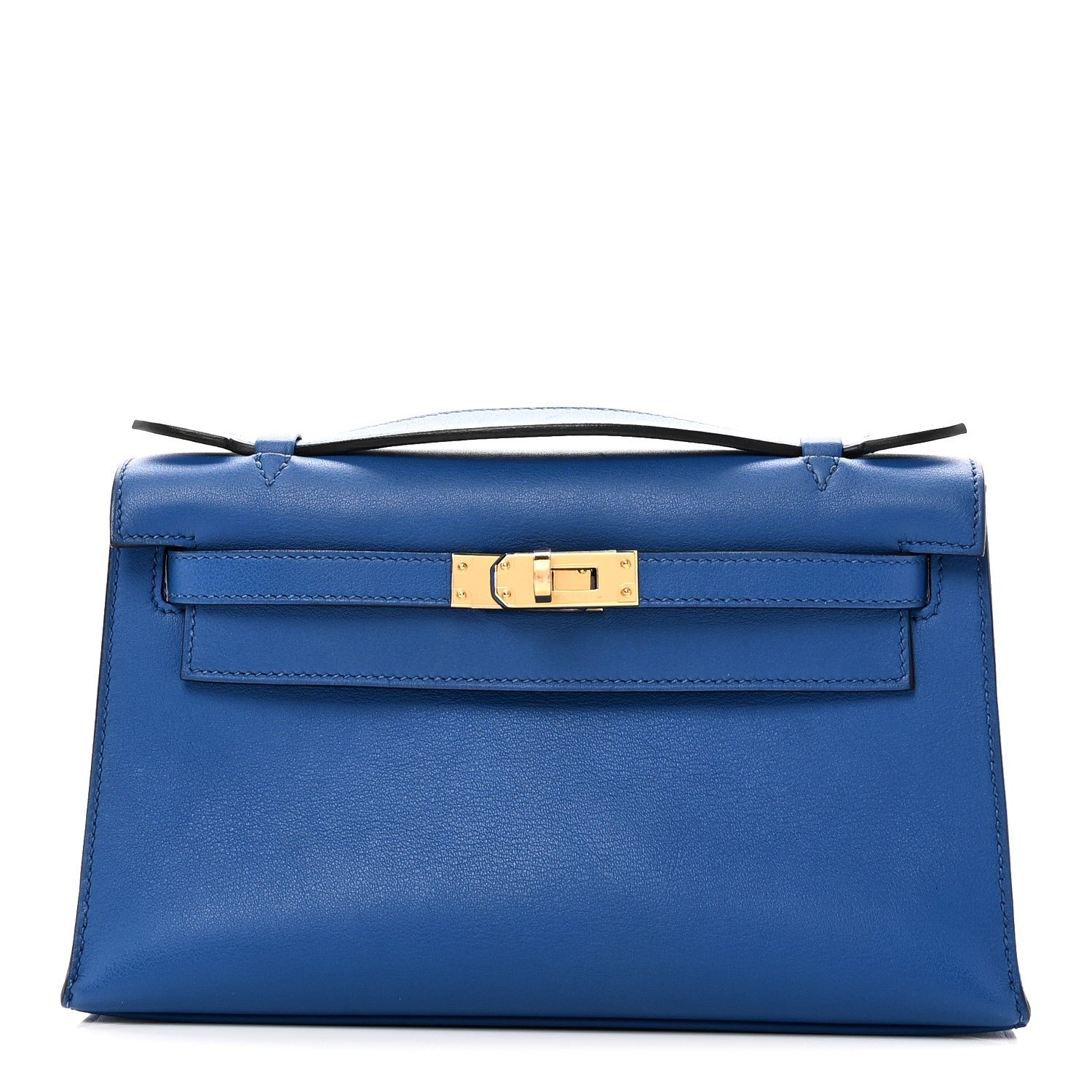Hermes Swift Kelly Pochette Clutch Bleu France