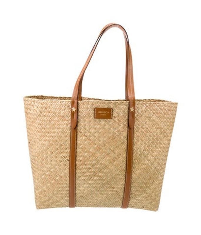 Jimmy Choo Choo Straw Tote
