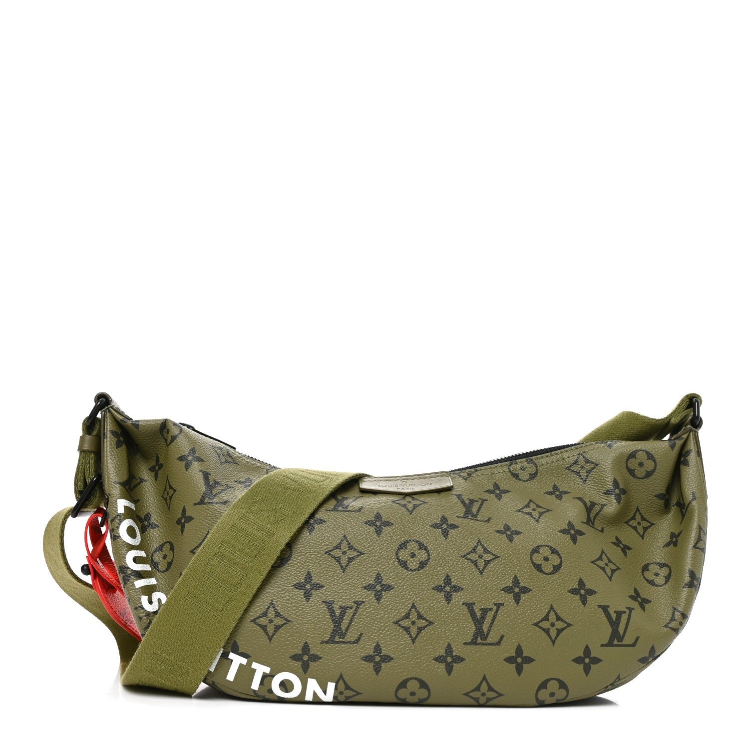 Louis Vuitton Monogram Hamac Bag Khaki Green Vermillion Red