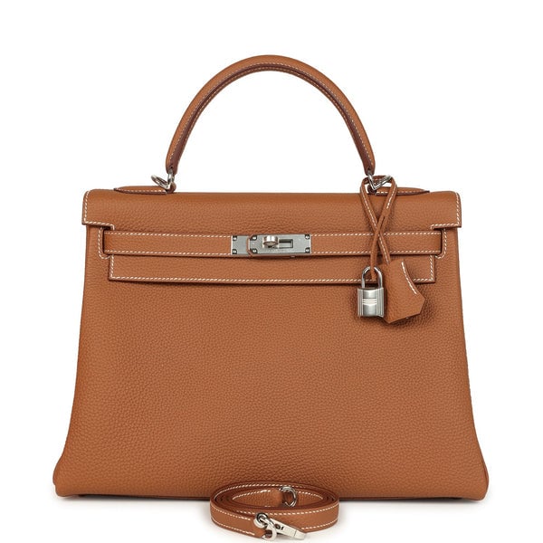 Hermes Hermes Kelly Retourne 32 Gold Togo Palladium Hardware