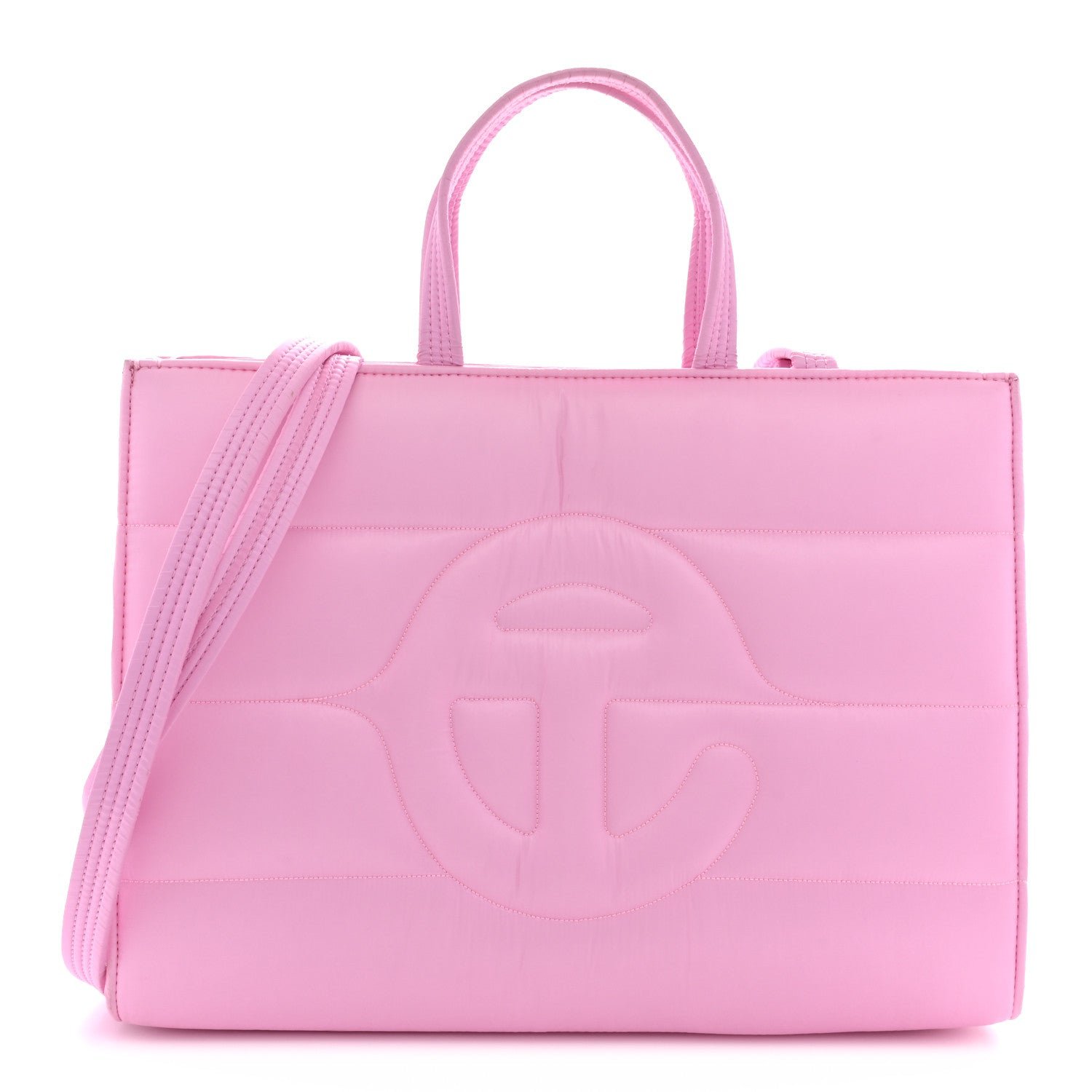 Telfar Nylon Medium Puff Shopping Bag Bubblegum