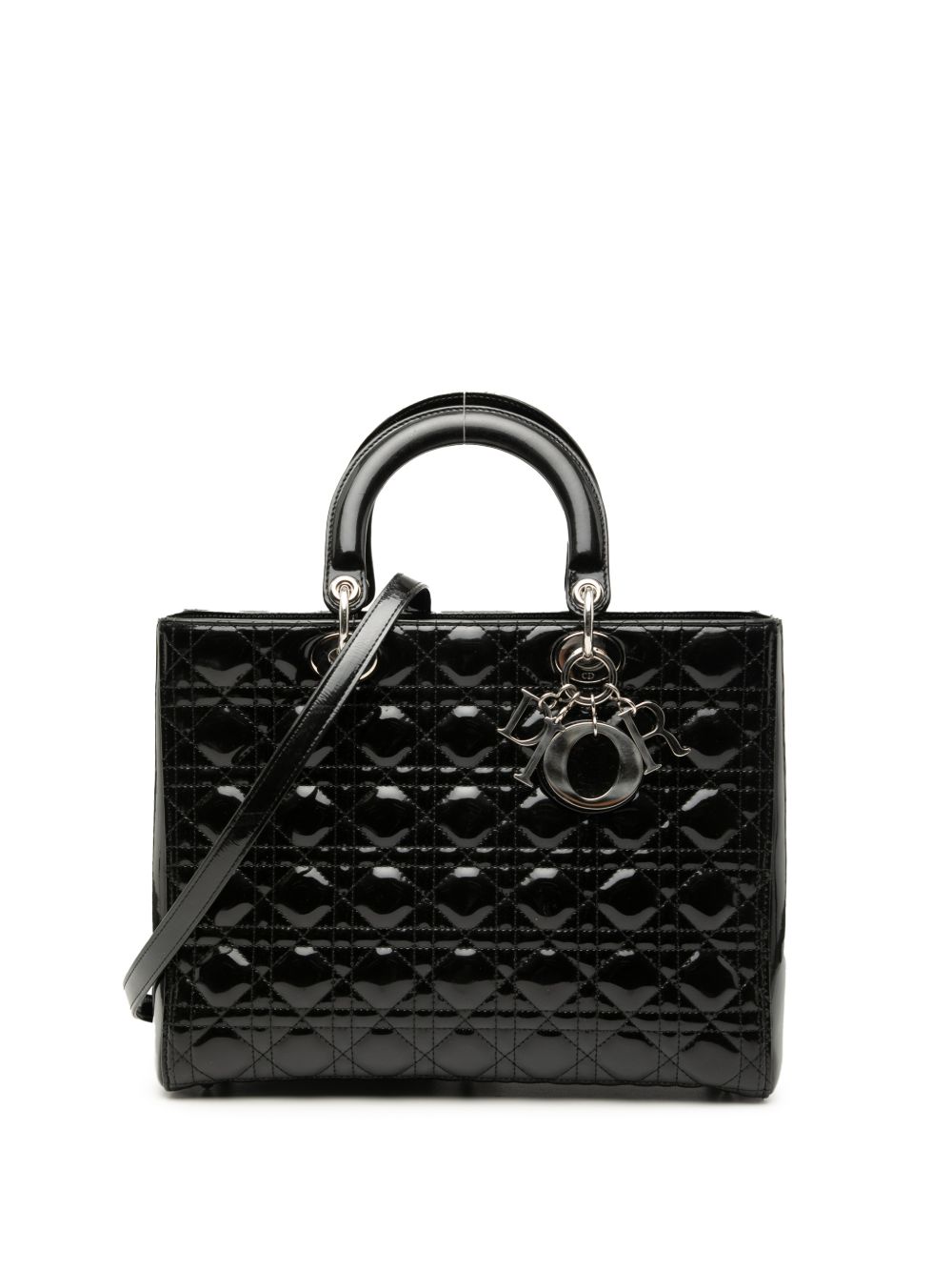 2012 Large Patent Cannage Lady Dior satchel