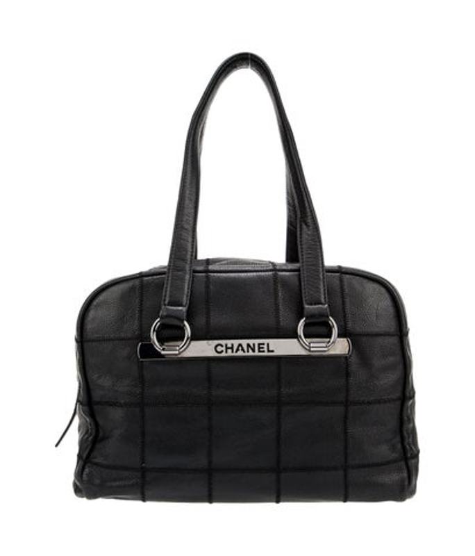 Chanel Square Quilt Lax Bowler Bag