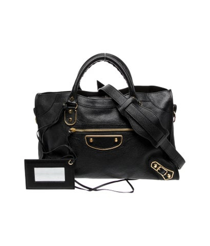 Balenciaga Leather Motocross City Metallic Edge