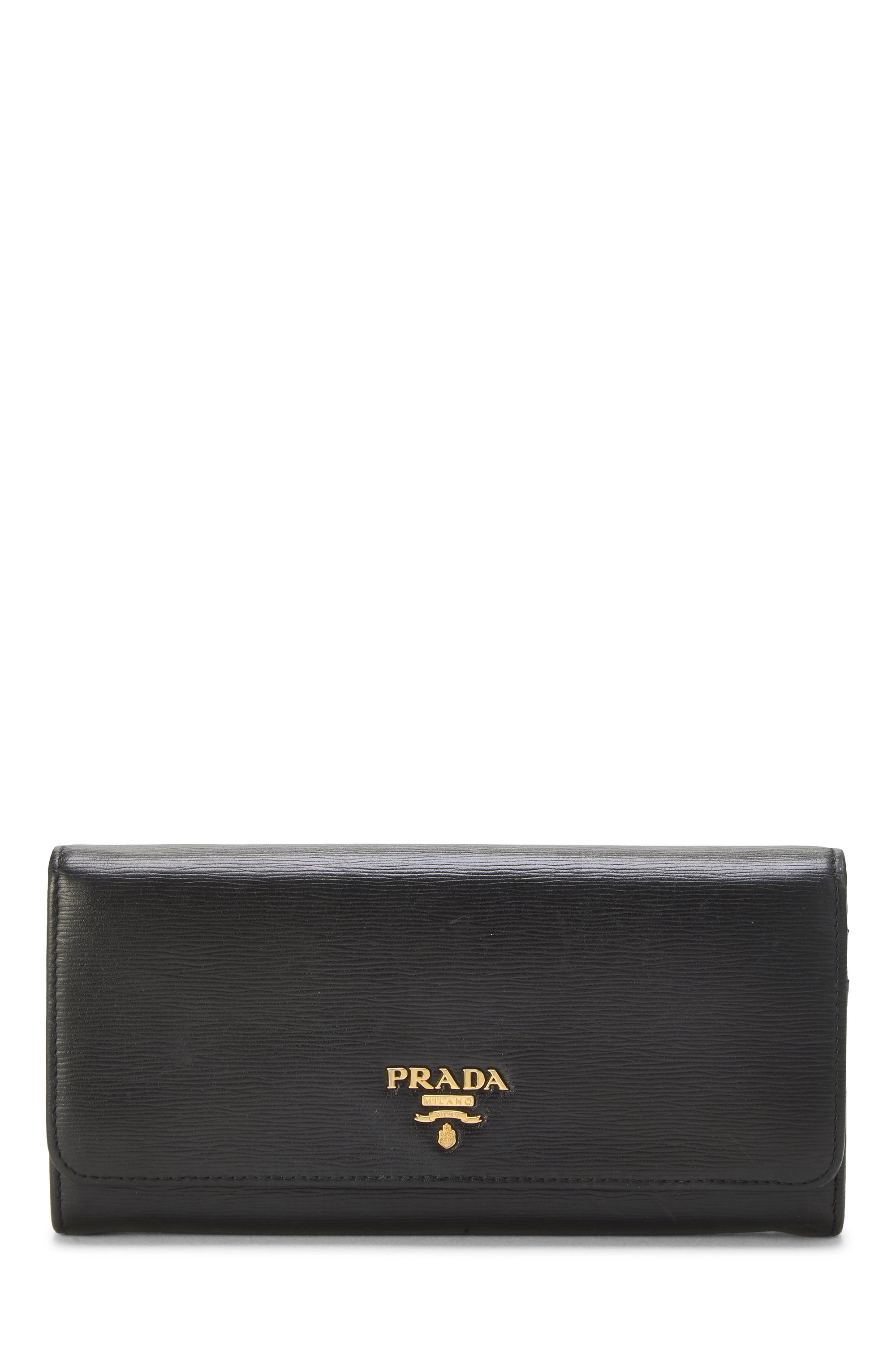 Black Vitello Move Continental Wallet