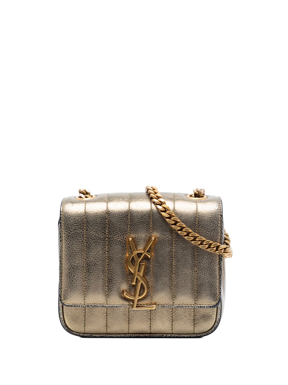 2018 Small Metallic Grain De Poudre Monogram Vicky Chain Bag crossbody bag