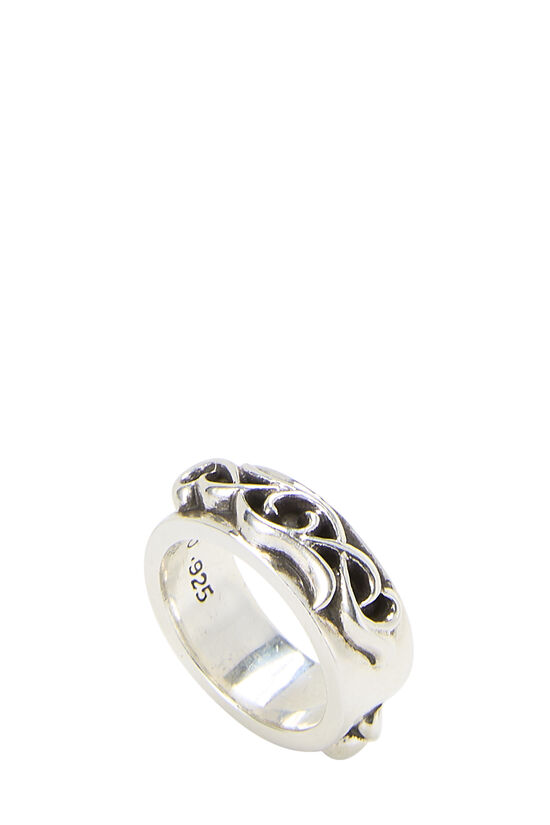 Chrome Hearts Sterling Silver Double Narrow Vine Band Ring