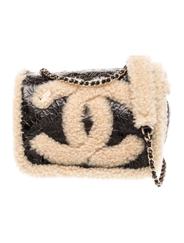 Shearling CC Mania Flap Bag