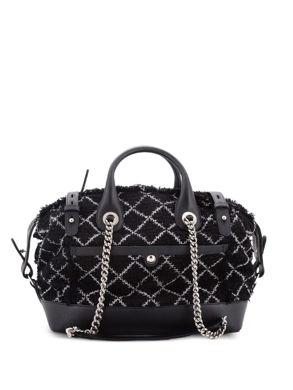 Crest Trip Bowling Bag Tweed and Caviar Medium handbag